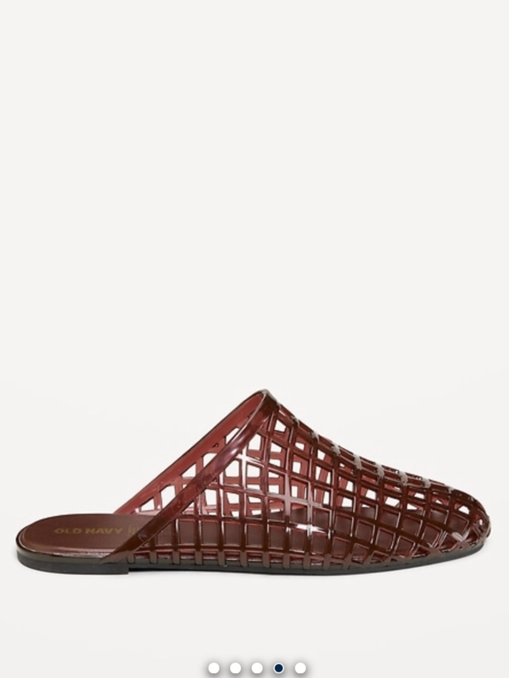 Old Navy Women's Dark Brown Woven Slip-On Jelly Mule